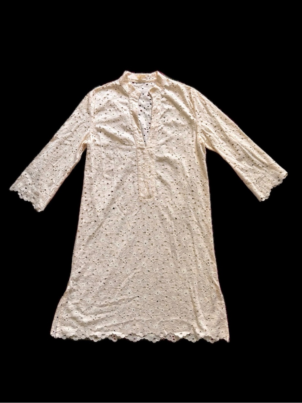 IU Rita Mennoia - Cream Eyelet Swim Cover-Up